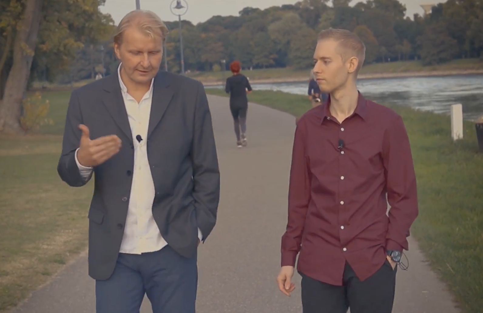 Benjamin Weidig im Gespräch mit Dr. Andreas Noack auf der Ludwigshafener Parkinsel
